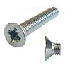 M3 X 25 Machine Screw Countersunk Pozi BZP DIN965Z PK10