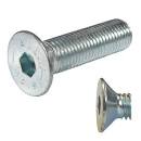 M10 X 25 Countersunk Socket Set Screw BZP 10.9 High Tensile PK10