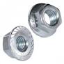 M10 Flanged Nuts BZP PK10