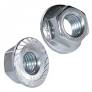 M12 Flanged Nut Serrated BZP PK10