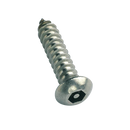 8 X 1-1/2 Button Head With Security Pin Self Tapper A2 Stainless Steel PK10