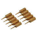 Silverline T4 Gold Screwdriver Bits 10pk